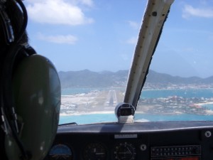 Landeanflug St. Maarten Airport