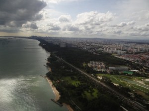 Vor der Landung auf dem Singapur Airport